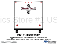 North Trail - 2015 North Trail Elite Edition TT-Travel Trailer - 2 Piece 2015 North Trail Elite Edition Travel Trailer Rear Graphics Kit