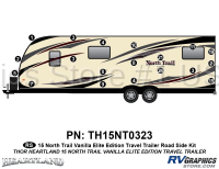 19 Piece 2015 North Trail Elite Edition Vanilla Walls Travel Trailer Roadside Graphics Kit
