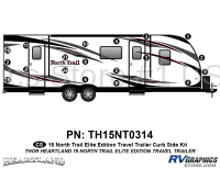 19 Piece 2015 North Trail Elite Edition Travel Trailer Curbside Graphics Kit