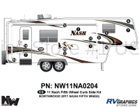 15 Piece 2011 Nash Fifth Wheel Curbside Graphics Kit