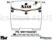 Nash - 2011-2013 Nash Lg TT-Travel Trailer - 5 Piece 2011 Nash Lg Travel Trailer Front Graphics Kit