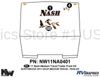 Nash - 2011-2013 Nash Med TT-Travel Trailer - 3 Piece 2011 Nash Med Travel Trailer Front Graphics Kit