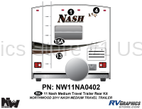 Nash - 2011 Nash Med TT-Travel Trailer - 4 Piece 2011 Nash Med Travel Trailer Rear Graphics Kit