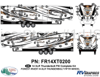 86 Piece 2014 XLR Thunderbolt FW Complete Graphics Kit