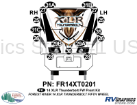 XLR Thunderbolt - 2014 XLR Thunderbolt FW-Fifth Wheel Toyhauler - 16 Piece 2014 XLR Thunderbolt FW Front Graphics Kit