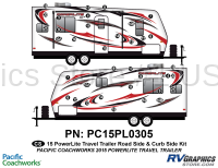 36 Piece 2015 PowerLite Travel Trailer Road & Curb Sides Graphics Kit - Image 2
