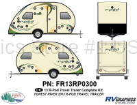 R-POD - 2013-2015 rPOD Teardrop Travel Trailer - 33 Piece 2013 rpod Teardrop Trailer Complete Graphics Kit