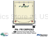 R-POD - 2013-2015 rPOD Teardrop Travel Trailer - 1 Piece 2013 rpod Teardrop Trailer Rear Graphics Kit
