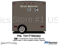 2 Piece 2017 Trailrunner TT Rear Graphics Kit