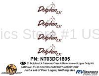 4 Piece 2003 Dolphin LX Cabernet Logos Only Premium Graphics Kit