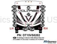 17 Piece 2015 Voltage V-Series Rear Graphics Kit