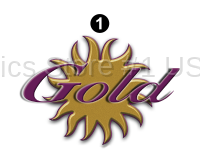 Gold - 2001 Gold FW-Fifth Wheel Hi Metallic Colors - Front Gold Logo