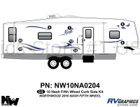 8 Piece 2010 Nash Fifth Wheel (FW) Curbside Graphics Kit