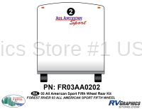 1 Piece 2003-2005 All American Sport FW Rear Graphics Kit