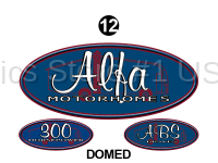 Front / Rear Domed Decal Set (3 Domes Total)