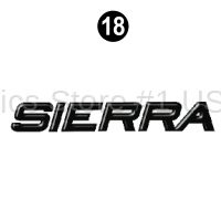 Sierra - 2011 Sierra FW-Fifth Wheel - SIERRA Rear Logo; 6.3" x 44"