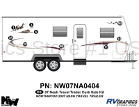 9 Piece 2007 Nash Travel Trailer Curbside Graphics Kit