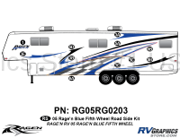 Ragen - 2005 Ragen FW-Fifth Wheel Blue Version - 11 Piece 2005 Ragen Fifth Wheel Blue Roadside Graphics Kit