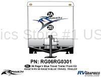 Ragen - 2006 Ragen TT-Travel Trailer Blue Version - 2 Piece 2006 Ragen Fifth Wheel Blue Rear Graphics Kit