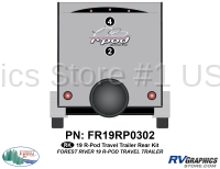 R-POD - 2019 rPOD TT-Teardrop Travel Trailer - 2 Piece 2019 r POD Teardrop Travel Trailer Rear Graphics Kit
