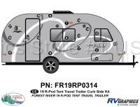 16 Piece 2019 r POD Tent Travel Trailer Curbside Graphics Kit
