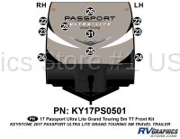 Passport - 2017 Passport Small TT Grand Touring UltraLite - 10 Piece 2017 Passport Grand Touring Small TT Front Graphics Kit