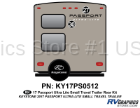2 Piece 2017 Passport Grand Touring Small TT Rear Graphics Kit