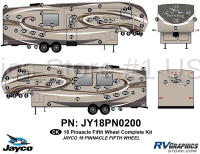 86 Piece 2018 Pinnacle Fifth Wheel Complete RV Graphics Kit