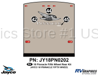 3 Piece 2018 Pinnacle Fifth Wheel Rear RV Graphics Kit