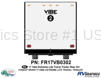 1 Piece 2017 Vibe Extreme Lite Travel Trailer Rear Kit