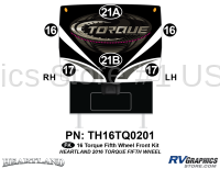 Torque - 2016 Torque FW-Fifth Wheel - 6 Piece 2016 Torque Fifth Wheel Front Graphics Kit