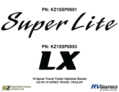 KZ RV - Spree - 2016 Spree TT-Travel Trailer Optional Decals