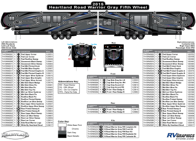 Heartland - Road Warrior - 2015 Road Warrior FW-Fifth Wheel Gray Sidewall