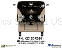 Durango - 2015 Durango FW-Fifth Wheel - 5 Piece 2015 Durango FW Front Graphics Kit