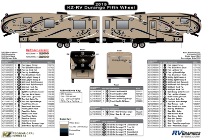 KZ RV - Durango - 2015 Durango FW-Fifth Wheel