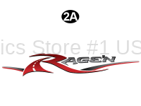 Ragen - 2008 Ragen  Medium TT-Travel Trailer 28-32 Red - Front/Rear Upper Ragen Logo