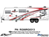 10 Piece 2008 Ragen Lg TT Red  34-36  Roadside Graphics Kit