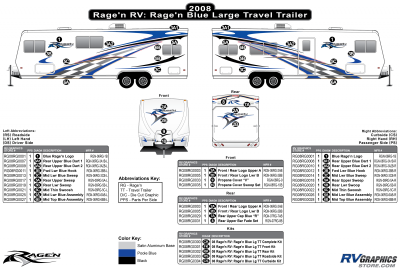 Ragen RV - Ragen - 2008 Ragen  Large TT-Travel Trailer 34-36 Blue