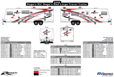 Ragen RV - Ragen - 2008 Ragen  Large TT-Travel Trailer 34-36 Red