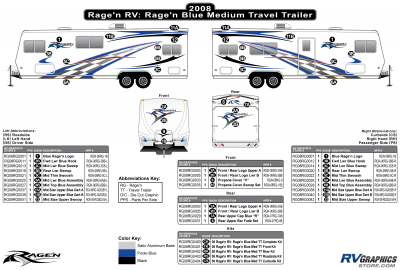 Ragen RV - Ragen - 2008 Ragen  Medium TT-Travel Trailer 28-32 Blue