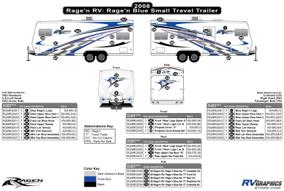 Ragen RV - Ragen - 2008 Ragen  Small TT-Travel Trailer 21-26 Blue