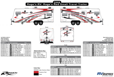 Ragen RV - Ragen - 2008 Ragen  Small TT-Travel Trailer 21-26 Red