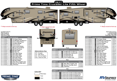 Prime Time - Crusader - 2017 Crusader Lite FW-Fifth Wheel