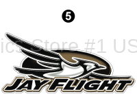 Jay Flight - 2016 Jay Flight MedTT-Medium Travel Trailer Fiberglass Backwindow - Jay Flight Side Logo