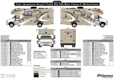 Thor Motorcoach - Quantum - 2018 Quantum MH-Motorhome Small Royal Flush HD-Max