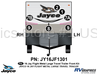 Jay Flight - 2016 Jay Flight LgTT-Large Travel Trailer Metal - 7 Piece 2016 Jayflight Metal Lg TT Front Graphics Kit