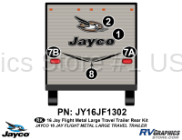 Jay Flight - 2016 Jay Flight LgTT-Large Travel Trailer Metal - 5 Piece 2016 Jayflight Metal Lg TT Rear Graphics Kit