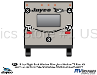5 Piece 2016 Jayflight Fiberglass Medium Backwindow TT Rear Graphics Kit
