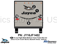 Jay Flight - 2016 Jay Flight MedTT-Medium Travel Trailer Metal - 5 Piece 2016 Jayflight Metal Lg TT Rear Graphics Kit