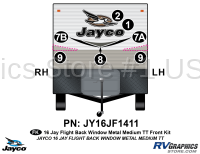 Jay Flight - 2016 Jay Flight MedTT-Medium Travel Trailer Metal Backwindow - 7 Piece 2016 Jayflight Metal Backwindow Lg TT Front Graphics Kit